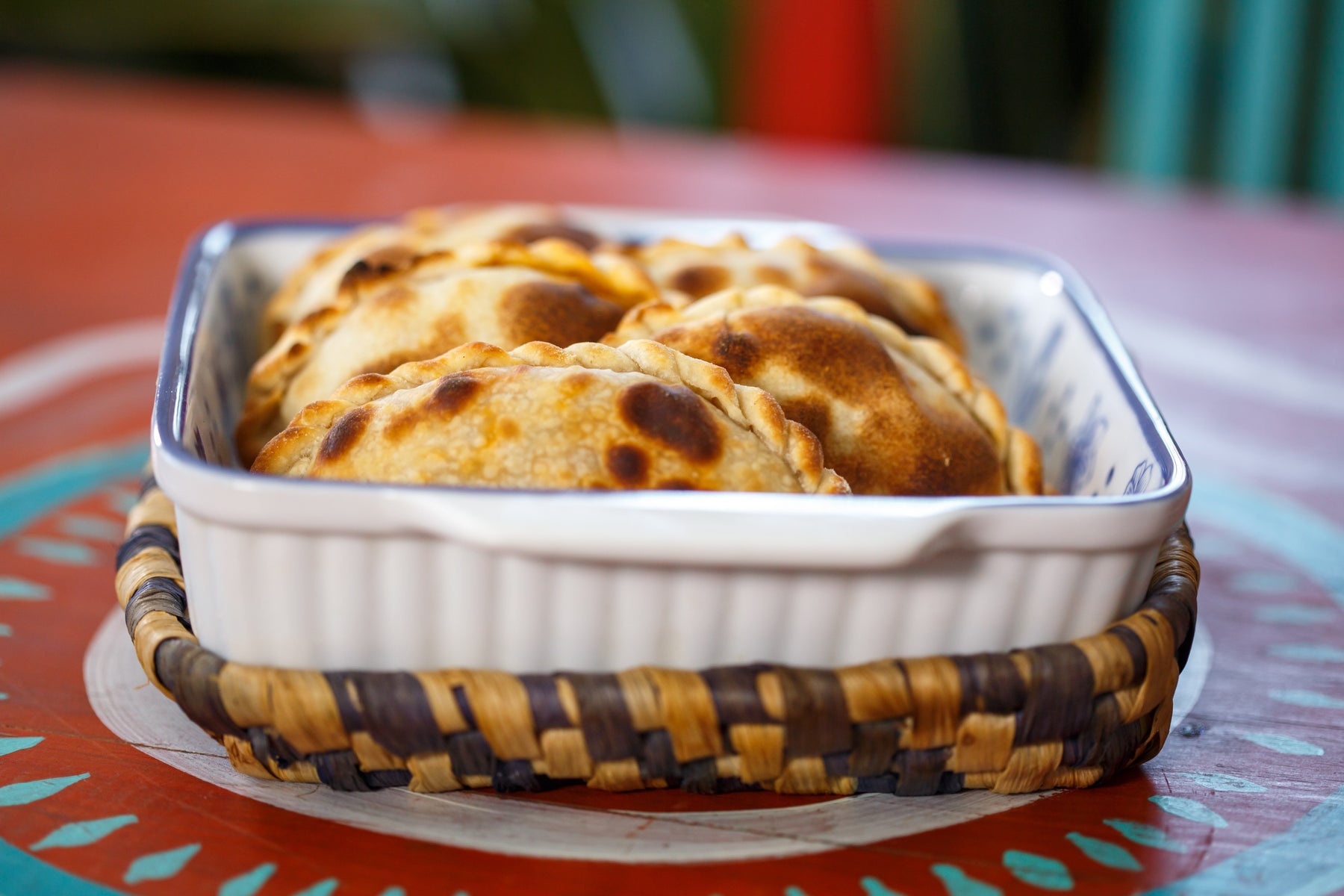 Empanadas de horno con pino de soya y callampas