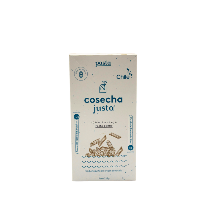 Pasta Penne de lentejas marca Cosecha Justa