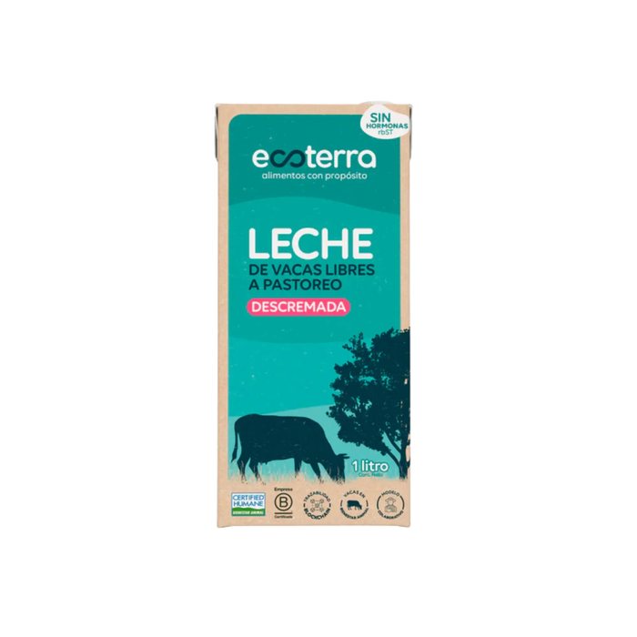 Leche Ecoterra Descremada 1Lt