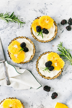 Tarta crudivegana de naranja