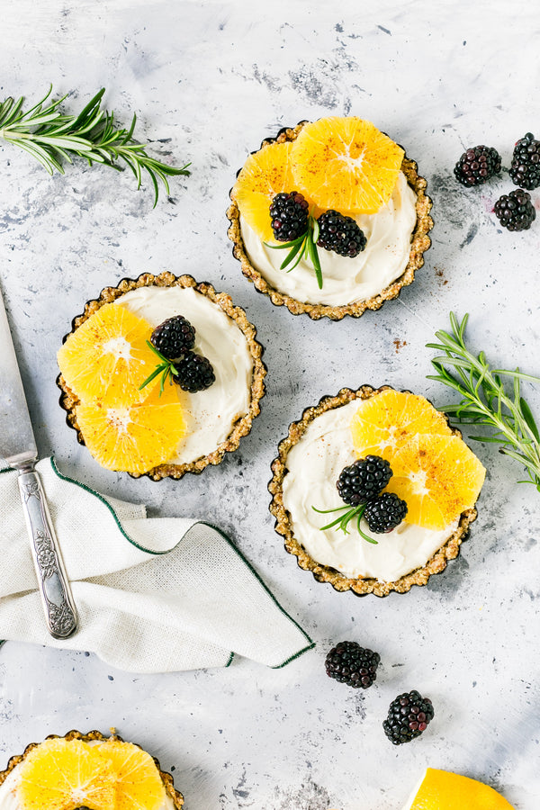 Tarta crudivegana de naranja