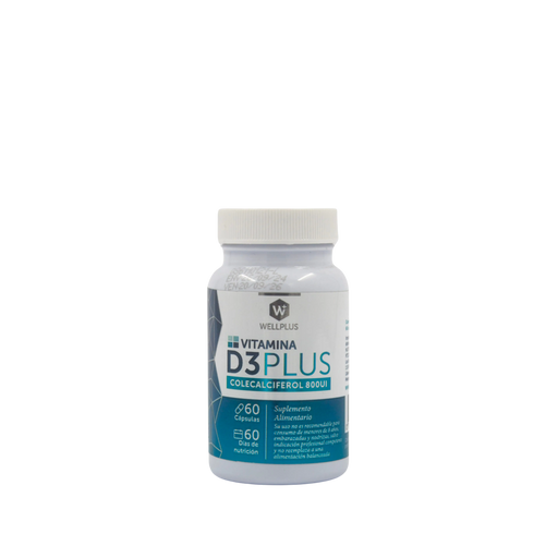 D3 Plus Colecalciferol 800 u.i. Wellplus 60 caps.