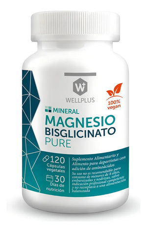 Magnesio Bisglicinato Pure Wellplus 120 cápsulas