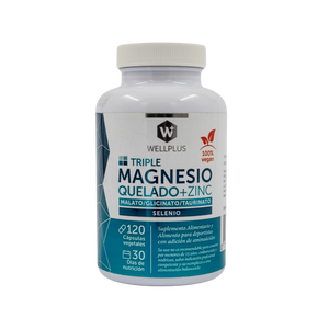 Magnesio Quelado Zinc Wellplus 120 caps