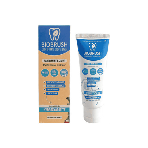 Pasta dental natural sin Fluor Biobrush 100 grs.