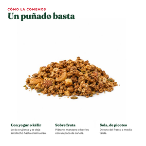 Cómo la comemos: con yogur, sobre fruta o de picoteo