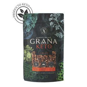 Granola Keto Grana sabor cacao, 210 g, sin azucar anadida y libre de gluten
