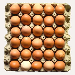 Bandeja de 30 huevos de gallina libre