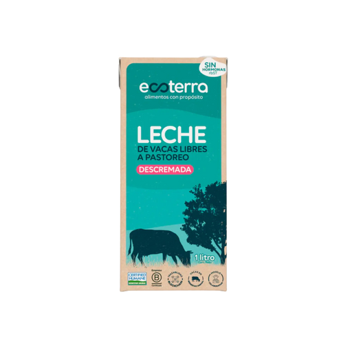 Leche Ecoterra Descremada 1Lt