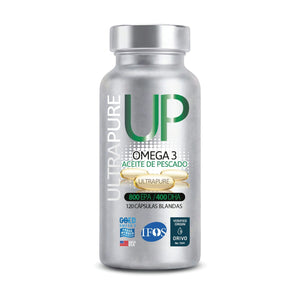 Omega 3 UP UltraPure de New Science, aceite de pescado 800 EPA 400 DHA, 120 capsulas blandas
