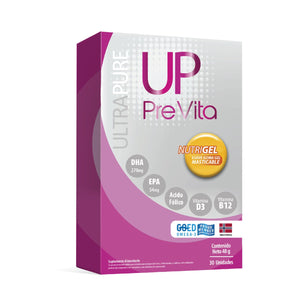 UP PreVita UltraPure Nutrigel de New Science con DHA, EPA, acido folico, D3 y B12, 30 unidades
